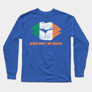 kiss me i,m irish pride lips Long Sleeve T-Shirt